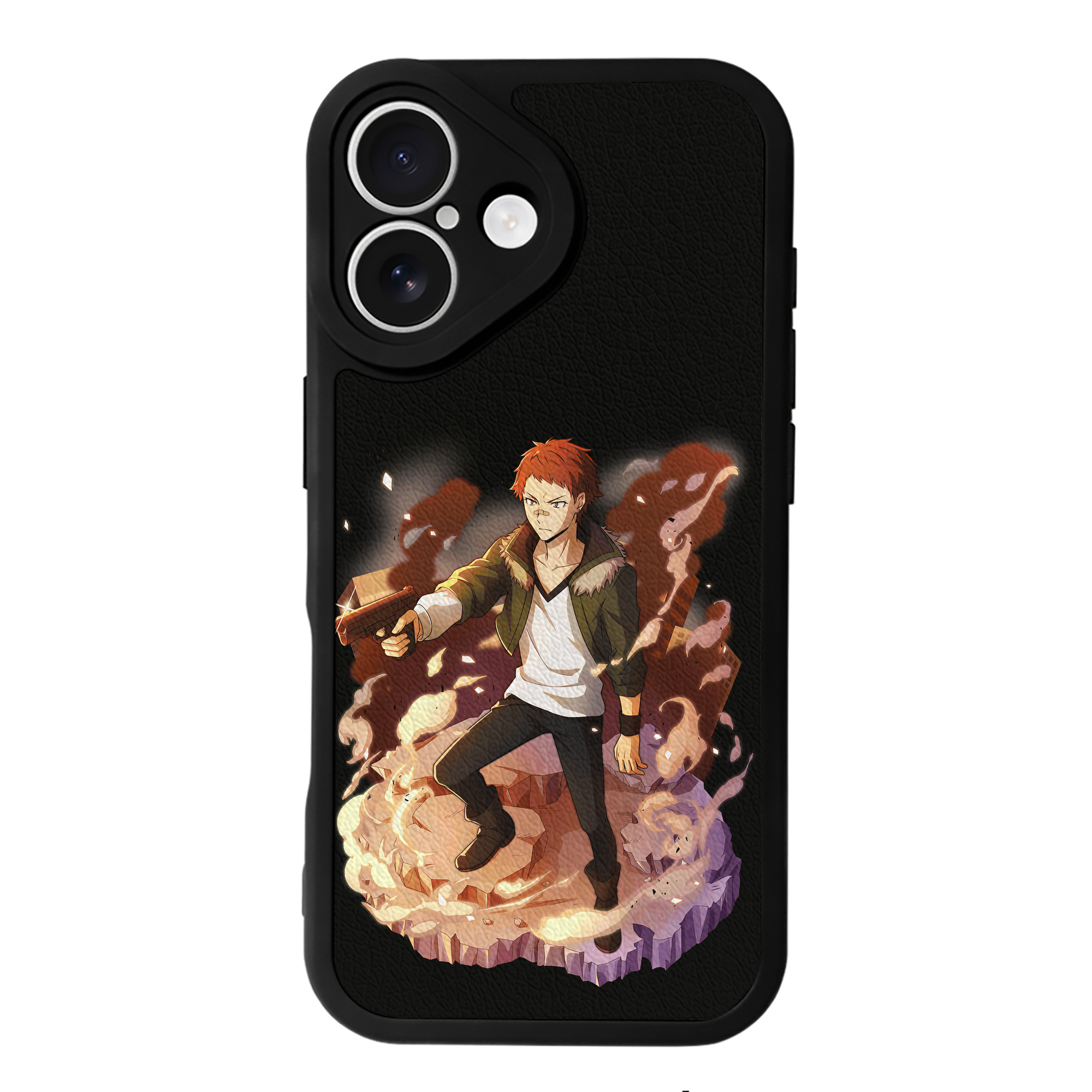 （画像用） 文豪ストレイドッグス Bungo Stray Dogs 【iPhone 16シリーズ対応】シリコンスマホケース（レザー調） 材質：シリコン
